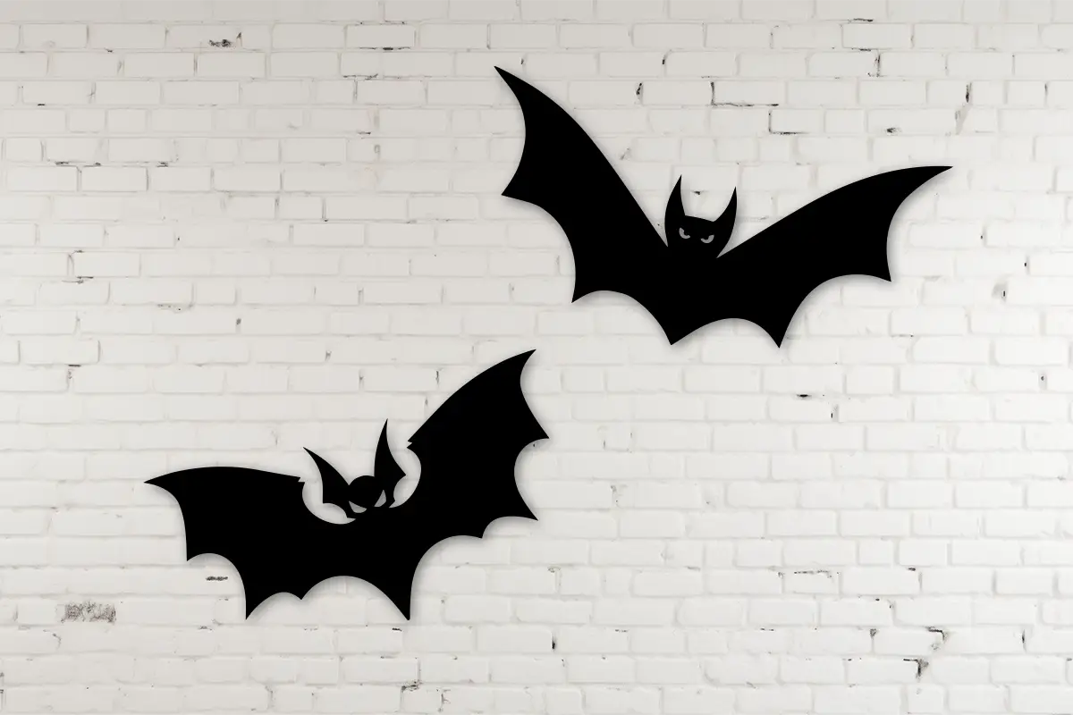 Creepy Bat Patterns with Eyes (Set of 2)